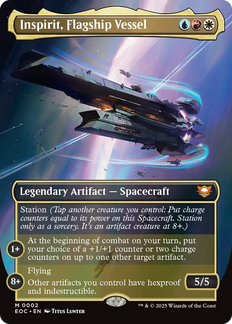 Inspirit, Flagship Vessel (Borderless) [Edge of Eternities Commander] | Chromatic Games