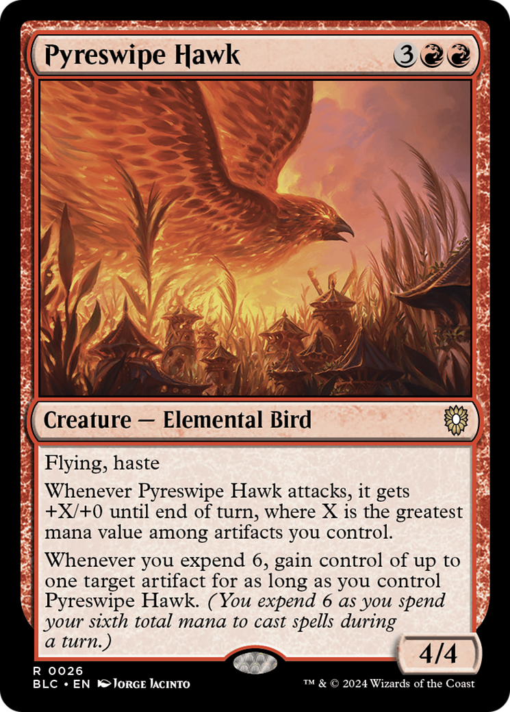 Pyreswipe Hawk [Bloomburrow Commander] | Chromatic Games