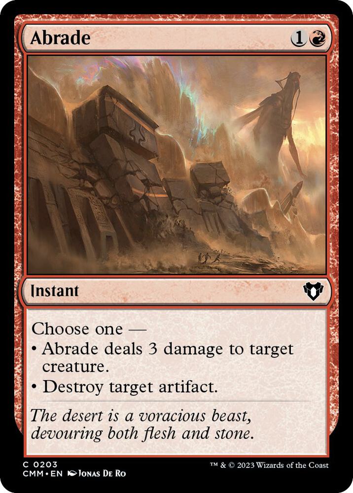 Abrade 203/451 (Commander Masters)  | Chromatic Games