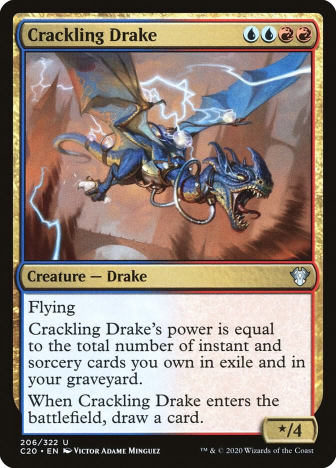 Crackling Drake 206/322 (Commander 2020)  | Chromatic Games