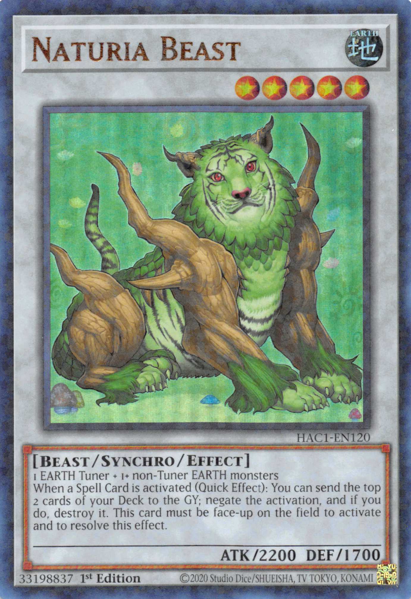 Naturia Beast (Duel Terminal) [HAC1-EN120] Parallel Rare | Chromatic Games