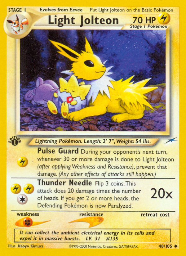 Light Jolteon (48/105) [Neo Destiny 1st Edition] | Chromatic Games