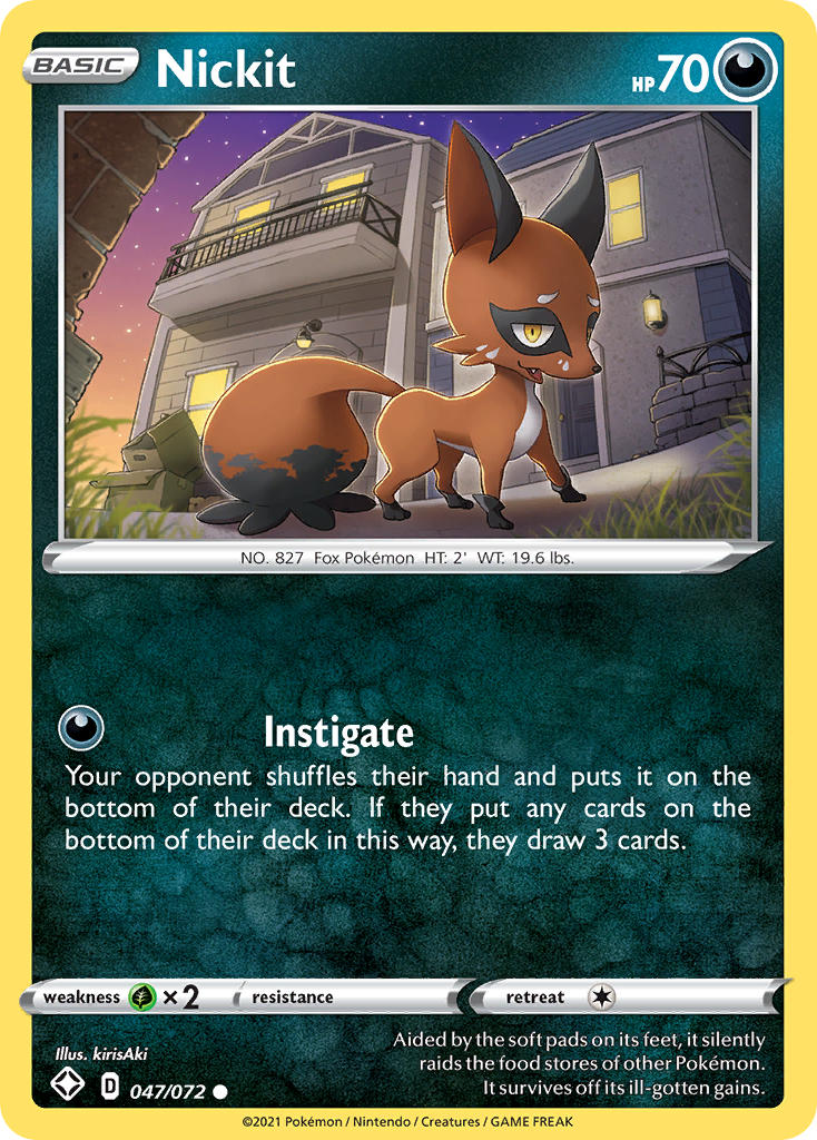 Nickit (047/072) [Sword & Shield: Shining Fates] | Chromatic Games
