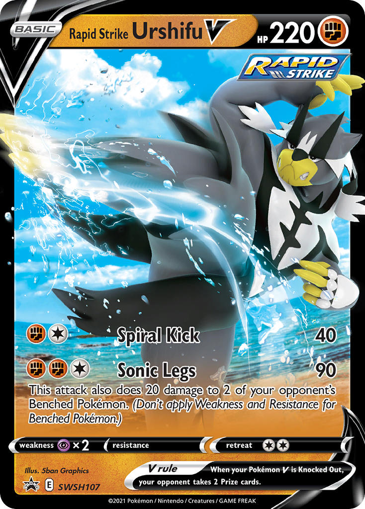 Rapid Strike Urshifu V (SWSH107) (Jumbo Card) [Sword & Shield: Black Star Promos] | Chromatic Games