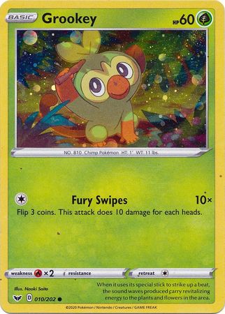 Grookey (010/202) (Cosmos Holo) [Sword & Shield: Base Set] | Chromatic Games