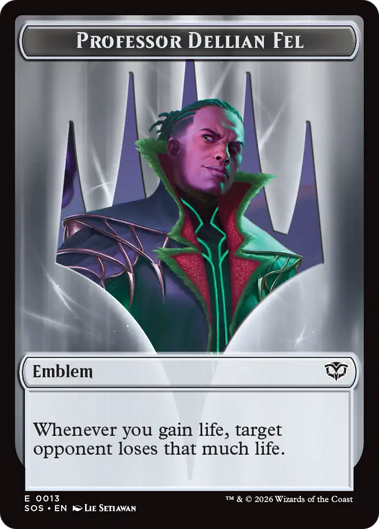 Professor Dellian Fel // Pest (0008) Double-Sided Token [Secrets of Strixhaven Tokens] | Chromatic Games