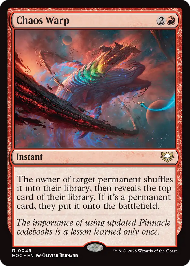 Chaos Warp [Edge of Eternities Commander] | Chromatic Games
