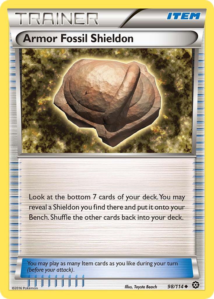 Armor Fossil Shieldon (98/114) [XY: Steam Siege] | Chromatic Games