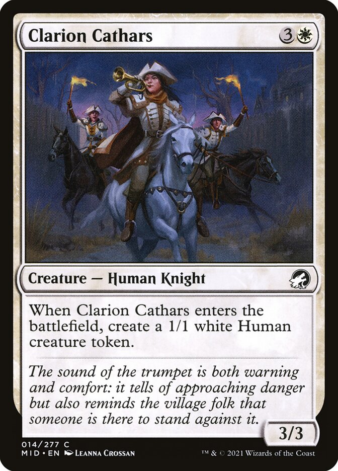 Clarion Cathars 14 (Innistrad: Midnight Hunt)  - Foil | Chromatic Games