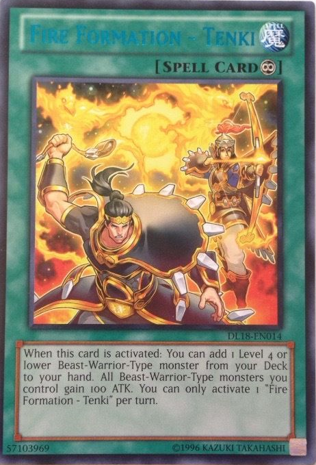 Fire Formation - Tenki (Blue) [DL18-EN014] Rare | Chromatic Games
