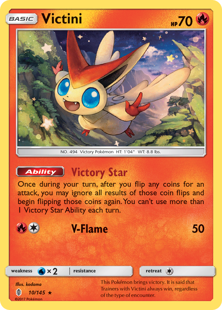 Victini (10/145) [Sun & Moon: Guardians Rising] | Chromatic Games