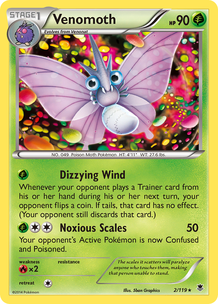 Venomoth (2/119) [XY: Phantom Forces] | Chromatic Games