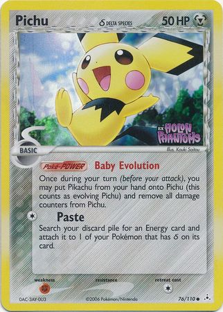 Pichu (76/110) (Delta Species) (Stamped) [EX: Holon Phantoms] | Chromatic Games