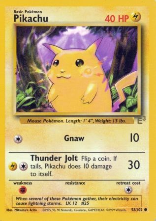 Pikachu (58/102) (E3 Stamped Promo) [Miscellaneous Cards] | Chromatic Games