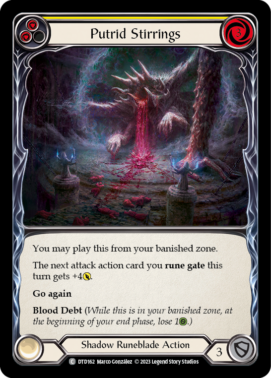 Putrid Stirrings (Yellow) [DTD162] (Dusk Till Dawn)  Rainbow Foil | Chromatic Games