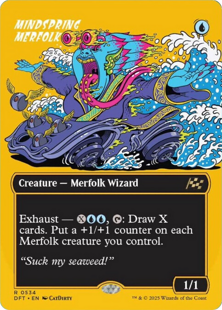 Mindspring Merfolk (Borderless) (First-Place Foil) [Aetherdrift] | Chromatic Games