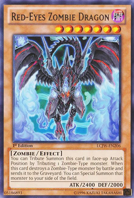 Red-Eyes Zombie Dragon [LCJW-EN206] Rare | Chromatic Games