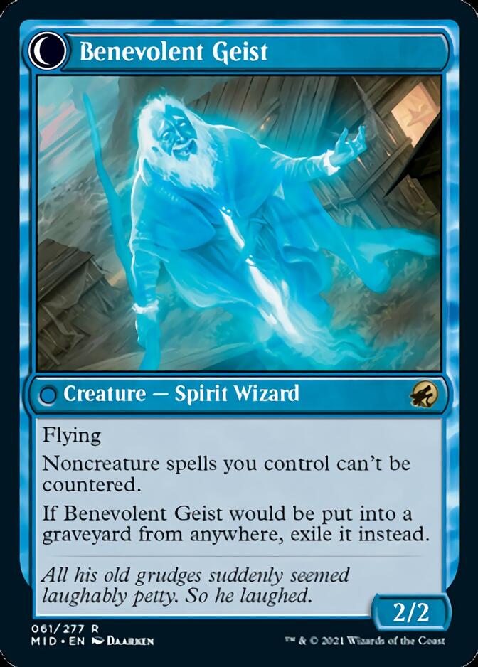 Malevolent Hermit // Benevolent Geist [Innistrad: Midnight Hunt] | Chromatic Games