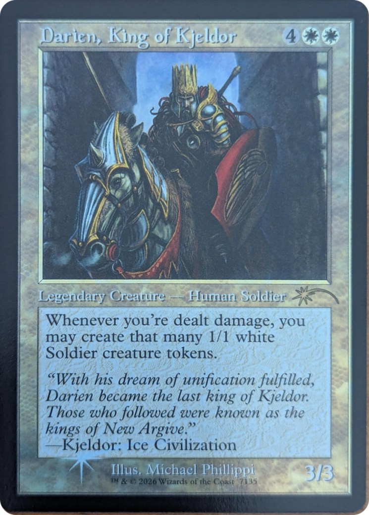 Darien, King of Kjeldor (7135) (Retro Frame) [Secret Lair Drop Series] | Chromatic Games