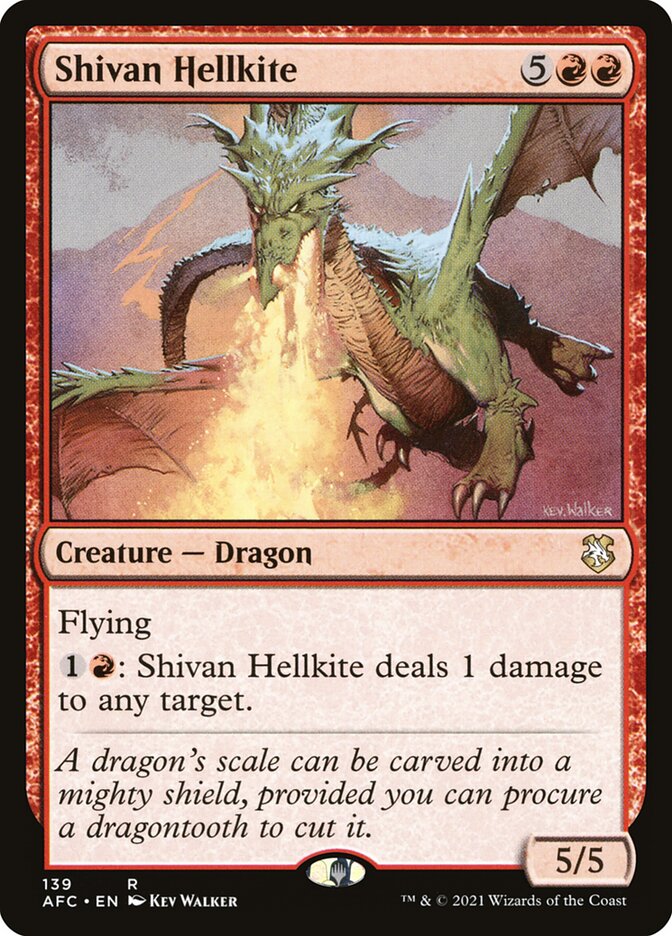 Shivan Hellkite 139/62 (Commander: Adventures in the Forgotten Realms)  | Chromatic Games