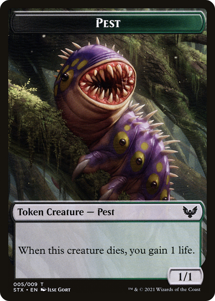 Pest // Jace, Telepath Unbound Emblem Double-Sided Token [Secret Lair: From Cute to Brute Tokens] | Chromatic Games