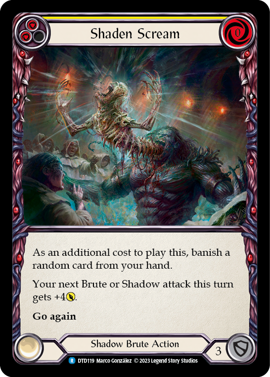 Shaden Scream (Yellow) [DTD119] (Dusk Till Dawn)  Rainbow Foil | Chromatic Games