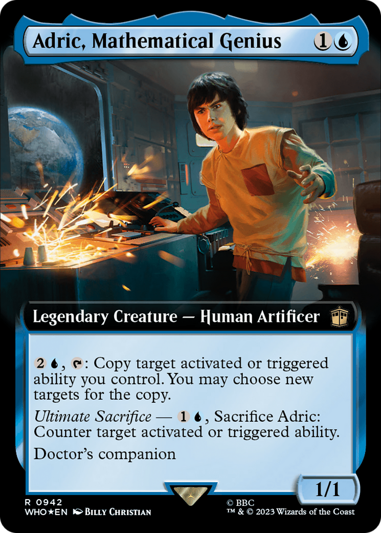 Adric, Mathematical Genius (Extended Art) (Surge Foil) [Doctor Who] | Chromatic Games