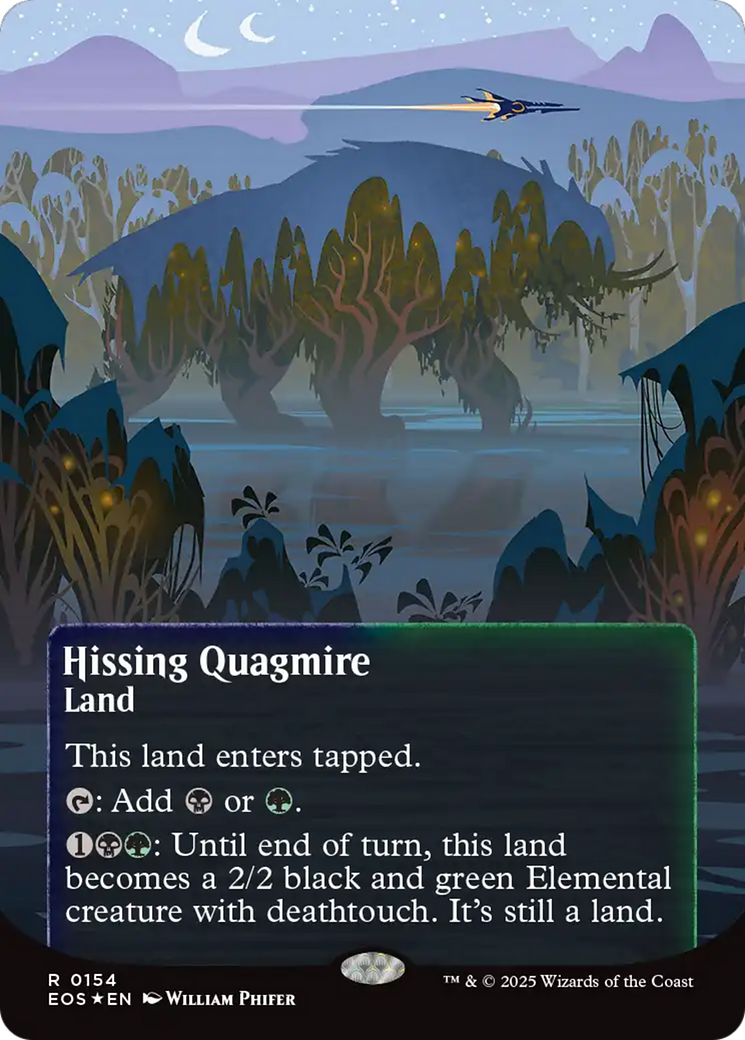 Hissing Quagmire (0154) (Borderless) (Galaxy Foil) [Edge of Eternities: Stellar Sights] | Chromatic Games