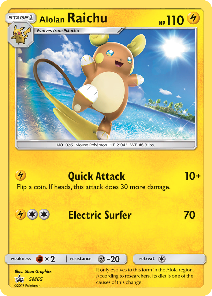 Alolan Raichu (SM65) [Sun & Moon: Black Star Promos] | Chromatic Games