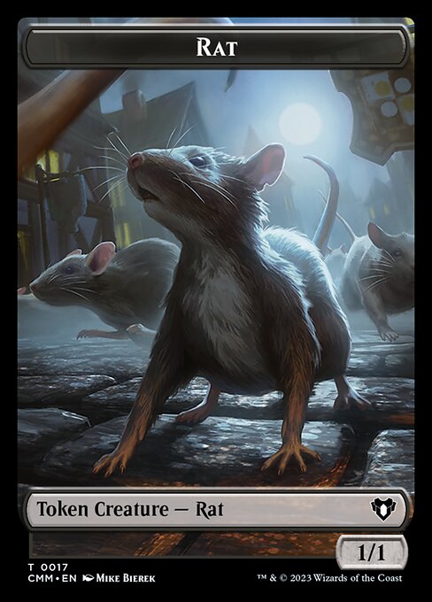 City's Blessing // Rat Double-Sided Token [Commander Masters Tokens] | Chromatic Games