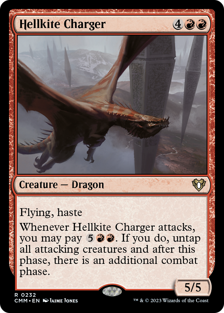 Hellkite Charger (Foil Etched) [Commander Masters] | Chromatic Games