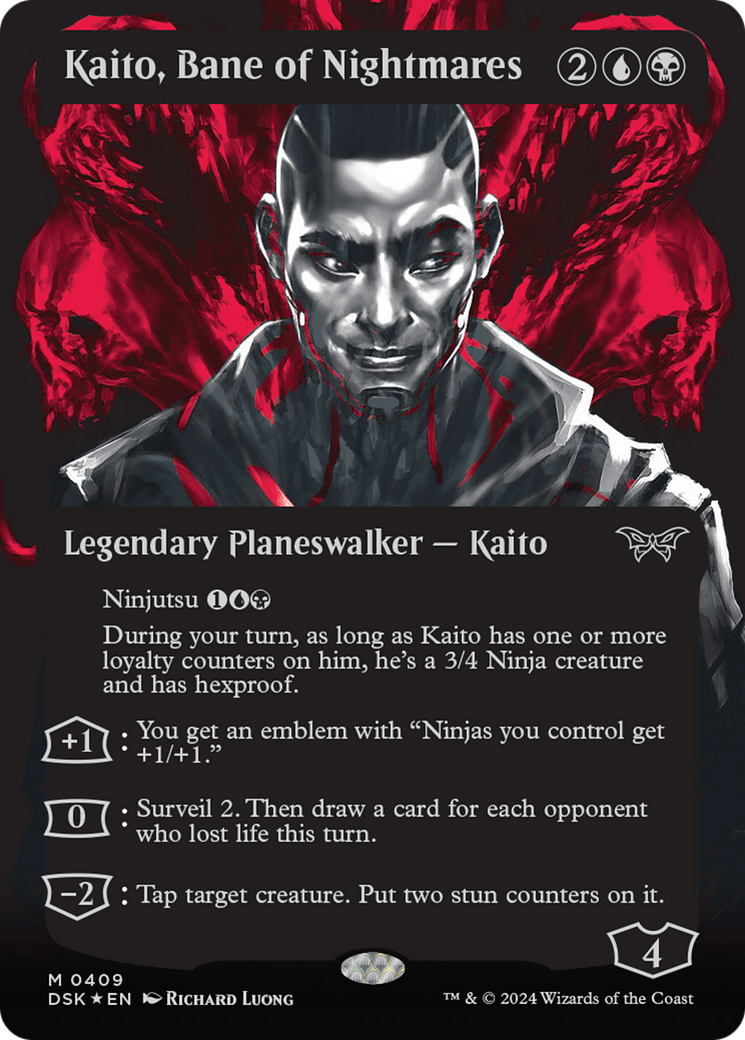 Kaito, Bane of Nightmares (Showcase) (Textured) [Duskmourn: House of Horror] | Chromatic Games