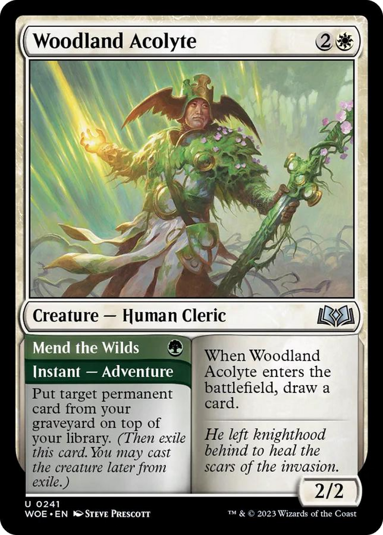 Woodland Acolyte // Mend the Wilds [Wilds of Eldraine] | Chromatic Games