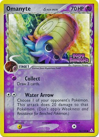 Omanyte (74/110) (Delta Species) (Stamped) [EX: Holon Phantoms] | Chromatic Games