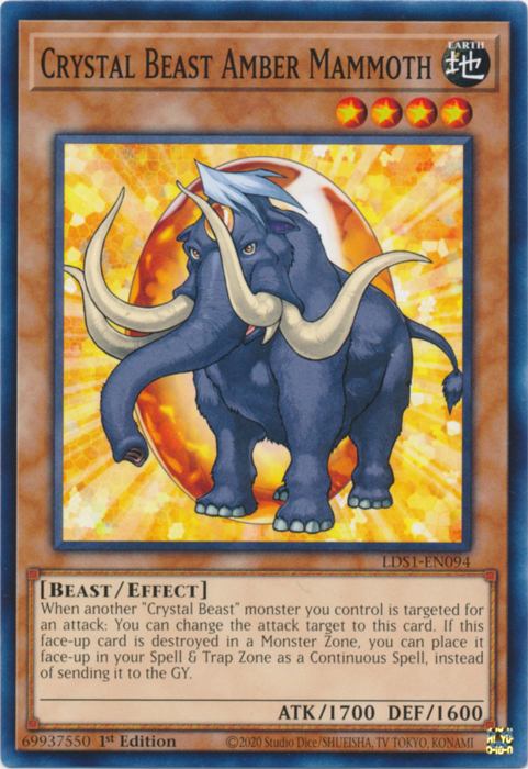 Crystal Beast Amber Mammoth [LDS1-EN094] Common | Chromatic Games