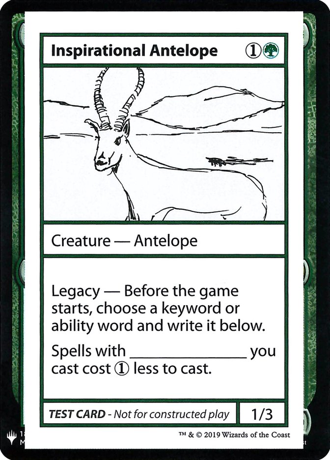 Inspirational Antelope [Mystery Booster Playtest Cards] | Chromatic Games