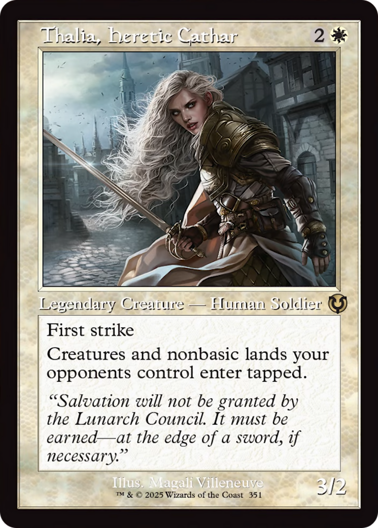 Thalia, Heretic Cathar (Retro Frame) [Innistrad Remastered] | Chromatic Games