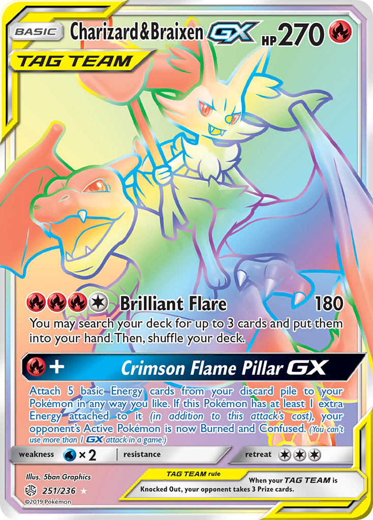 Charizard & Braixen GX (251/236) [Sun & Moon: Cosmic Eclipse] | Chromatic Games