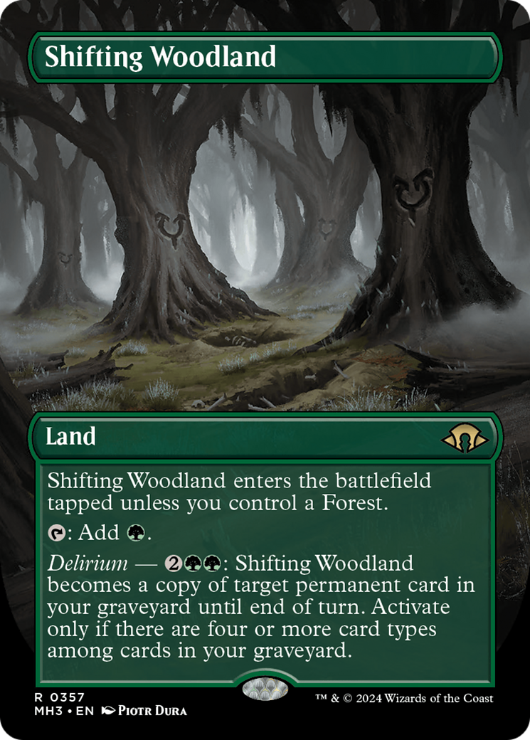 Shifting Woodland (Borderless) [Modern Horizons 3] | Chromatic Games