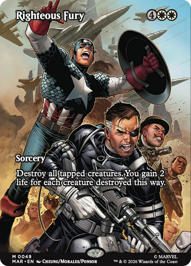 Righteous Fury (Borderless) [Marvel Universe: Eternal-Legal] | Chromatic Games