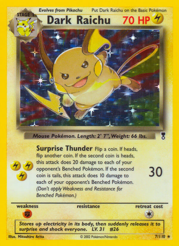 Dark Raichu (7/110) (WotC) (Theme Deck Exclusive) [Legendary Collection] | Chromatic Games