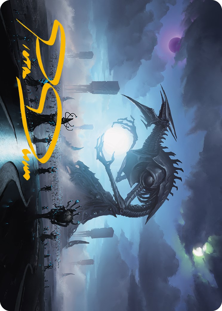 Blue Sun's Twilight Art Card (Gold-Stamped Signature) [Phyrexia: All Will Be One Art Series] | Chromatic Games
