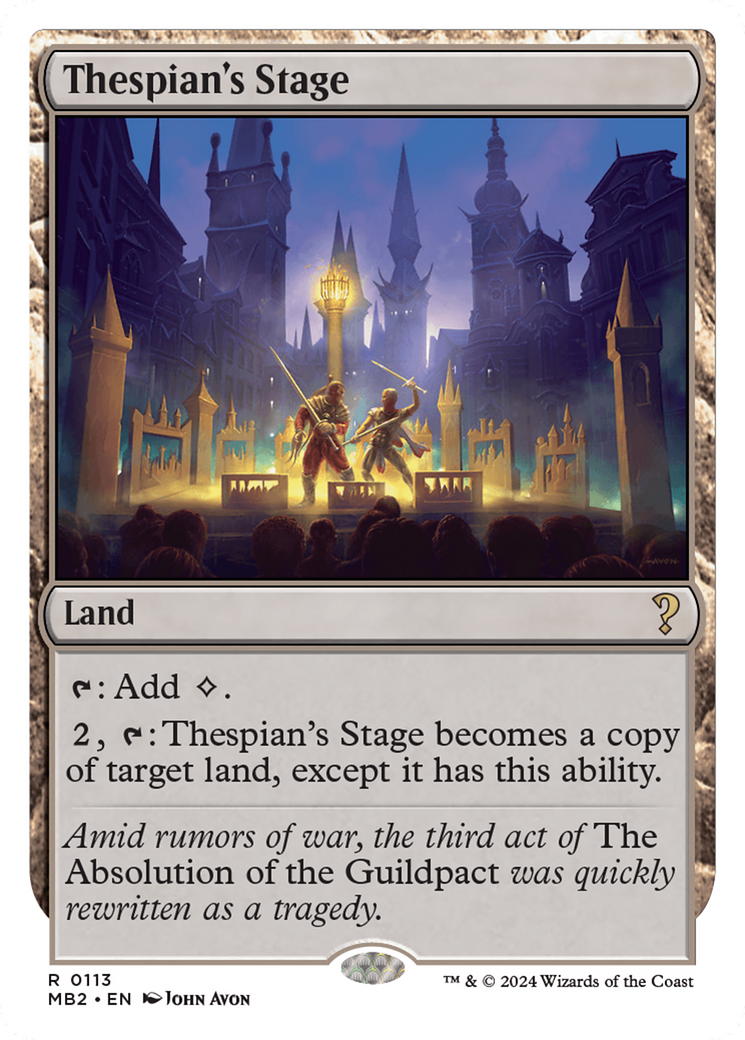 Thespian's Stage (White Border) [Mystery Booster 2] | Chromatic Games