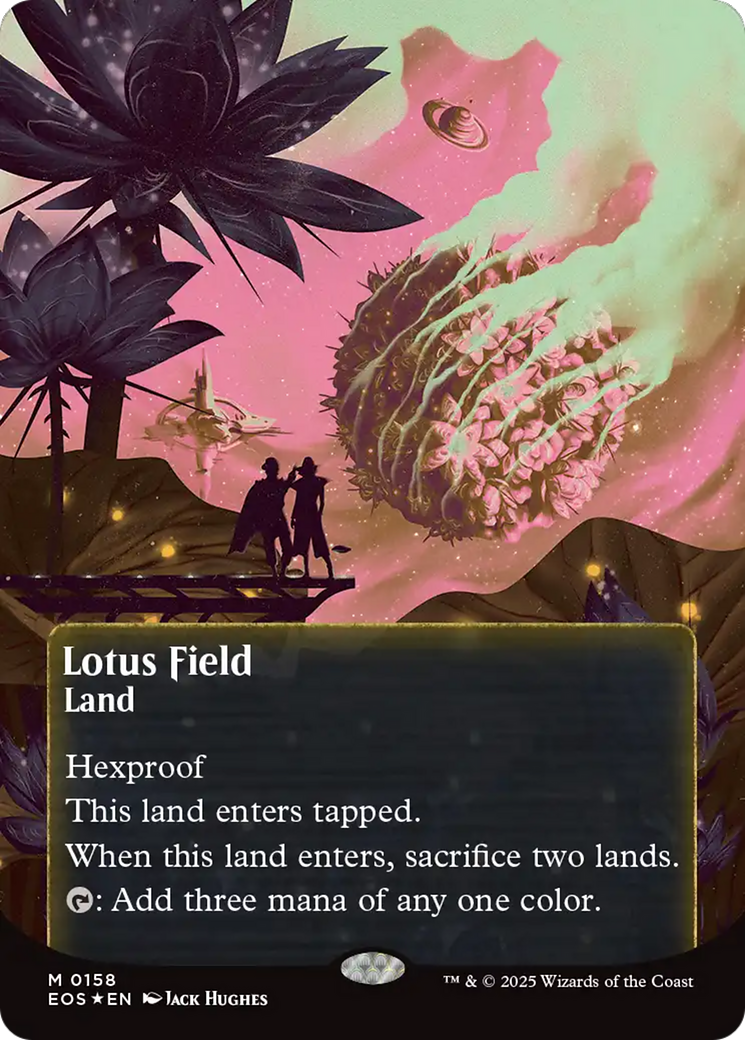 Lotus Field (0158) (Borderless) (Galaxy Foil) [Edge of Eternities: Stellar Sights] | Chromatic Games