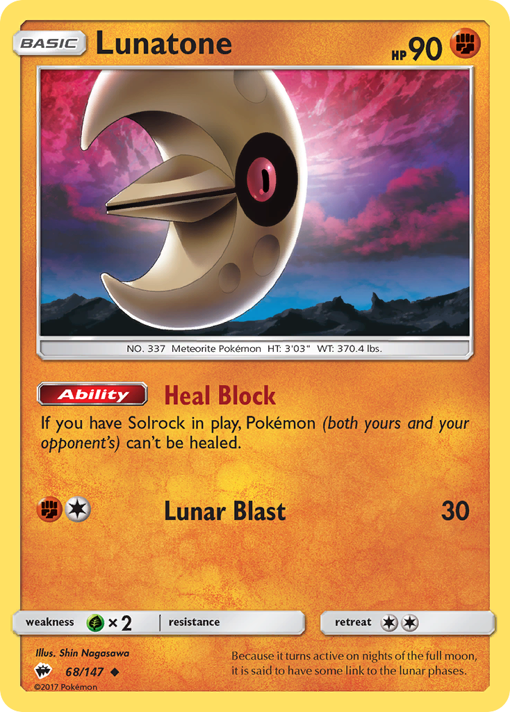 Lunatone (68/147) [Sun & Moon: Burning Shadows] | Chromatic Games