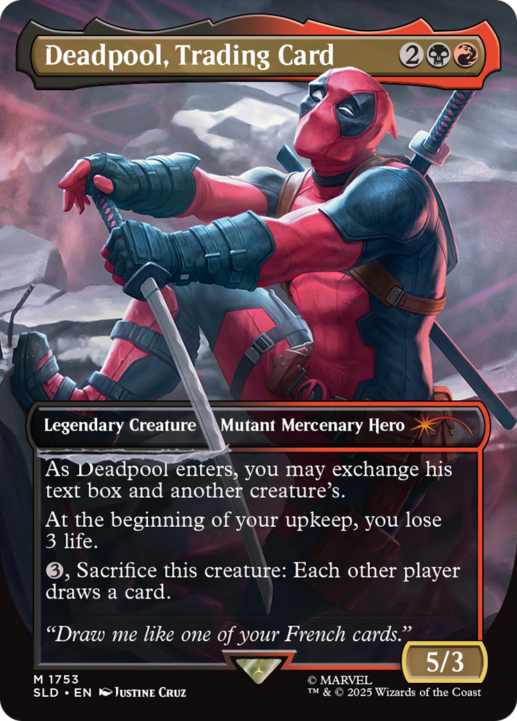 Deadpool, Trading Card (Rainbow Foil) [Secret Lair Drop Series] | Chromatic Games