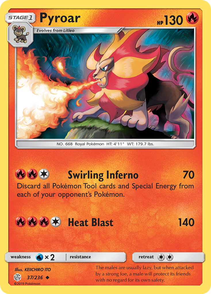 Pyroar (37/236) [Sun & Moon: Cosmic Eclipse] | Chromatic Games