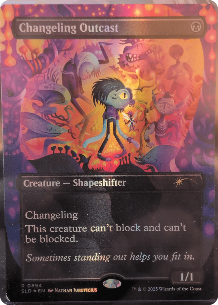 Changeling Outcast (Rainbow Foil) [Secret Lair Drop Series] | Chromatic Games