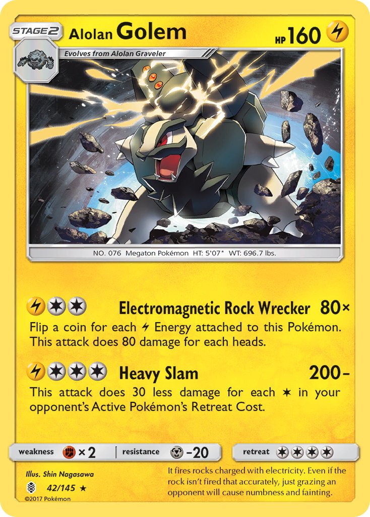 Alolan Golem (42/145) (Cosmos Holo) (Blister Exclusive) [Sun & Moon: Guardians Rising] | Chromatic Games