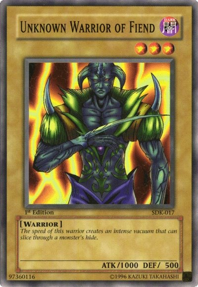 Unknown Warrior of Fiend [SDK-017] Common | Chromatic Games